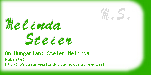 melinda steier business card